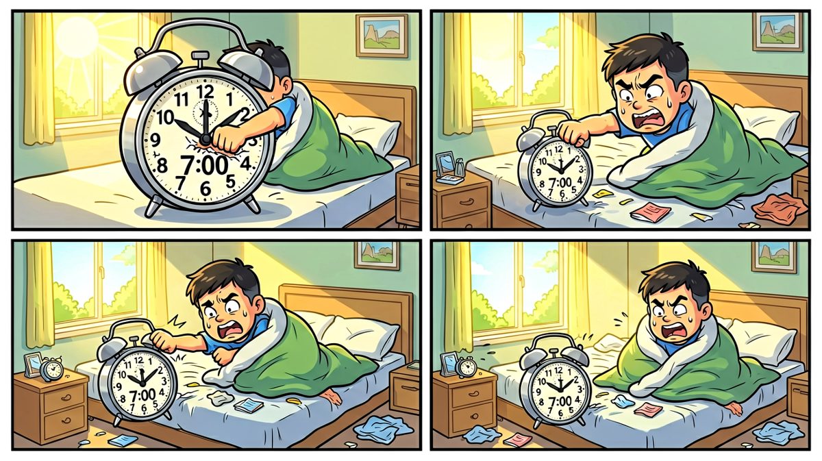 闹钟一响，痛苦开始。