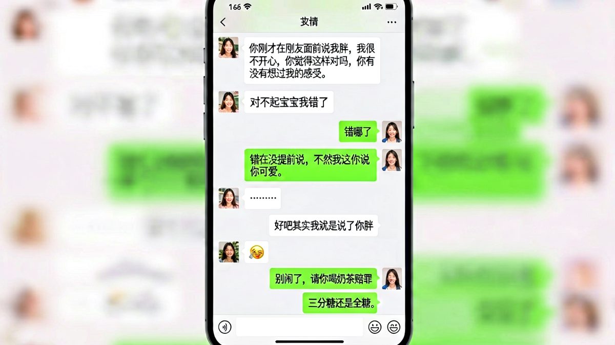 男生承认错误后一秒被打回原形的经典翻车现场。