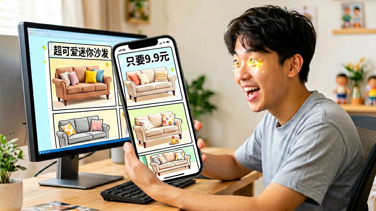 看到超便宜迷你沙发，果断下单！