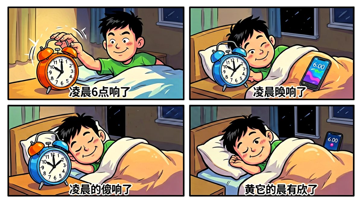 闹钟一响，秒睡如初