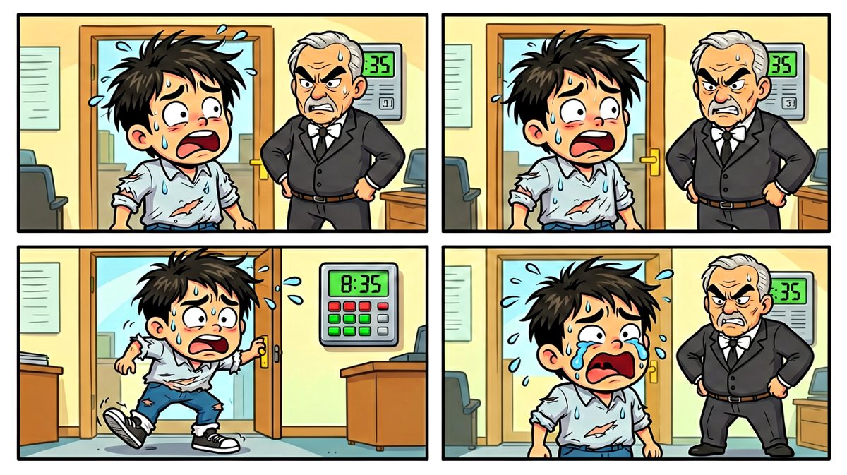 迟到后的终极社死现场