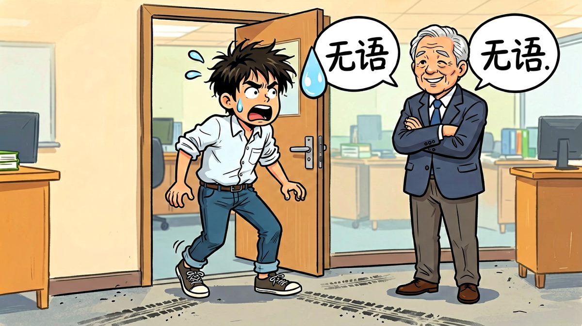 终于到了公司，和老板的四目相对