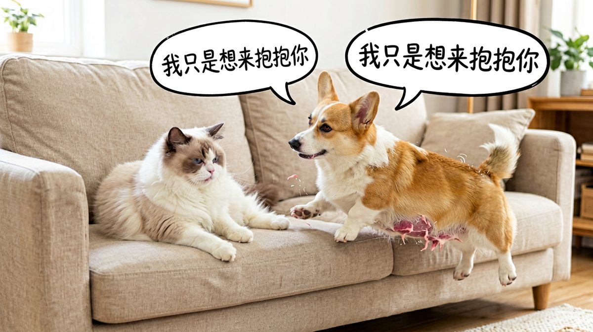 二哈：我是来贴贴的，不是来打架的！