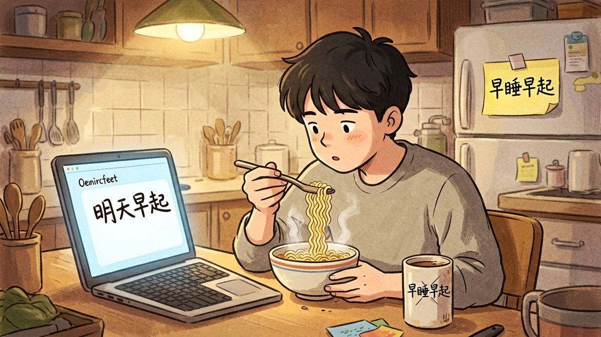 凌晨三点的泡面，是失眠者最诚实的告白