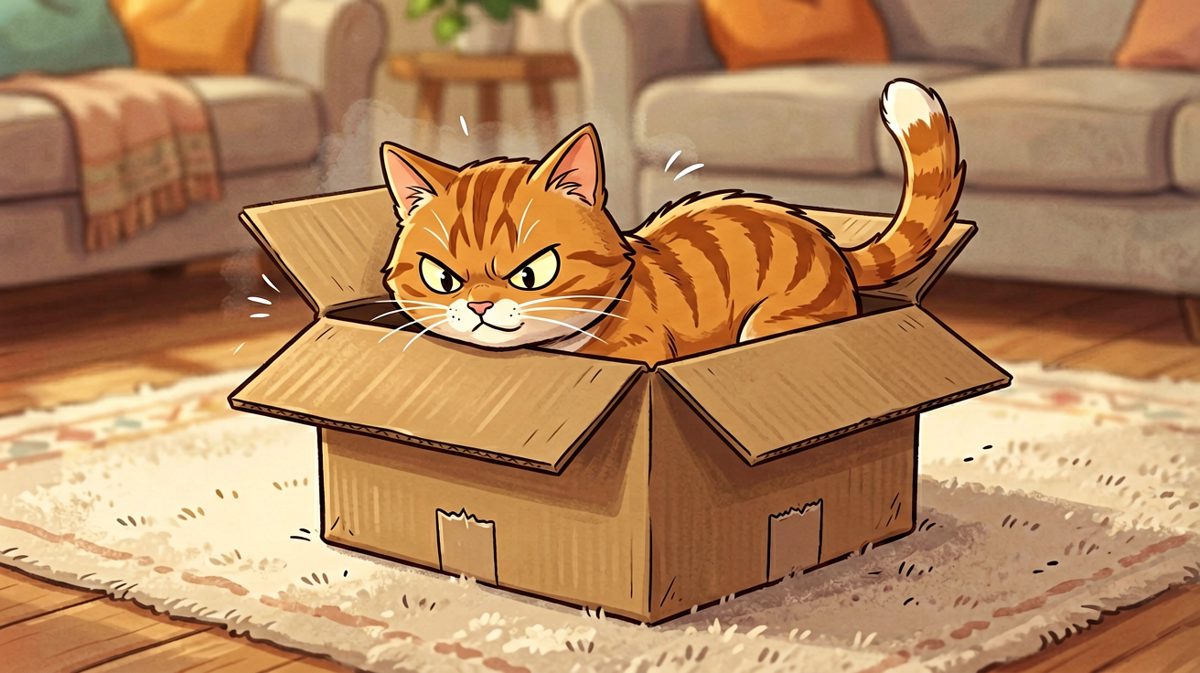 猫：只要我够扁平，就没有装不下我的箱子。