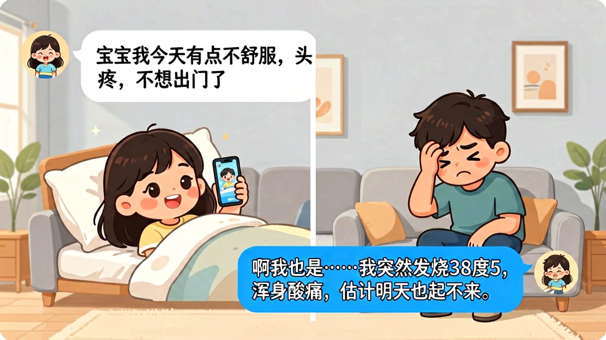 两个人各装病，结果谁也没骗到谁