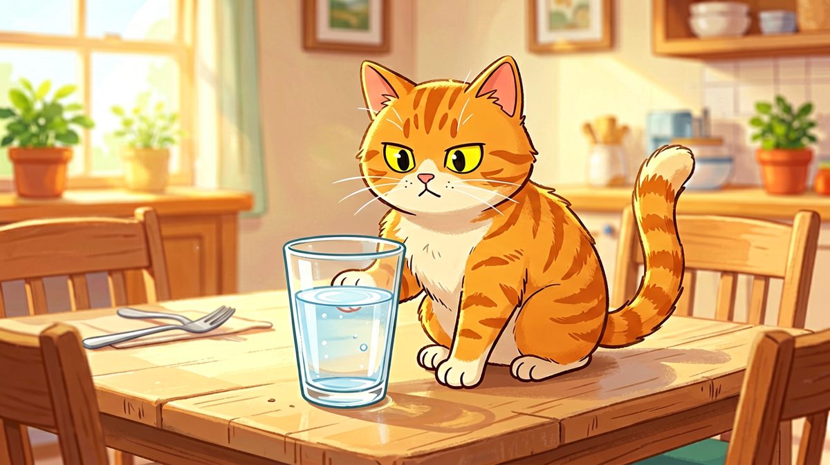 这只猫：我只是想测试一下重力而已。