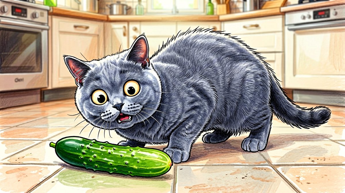 猫：这绿色的蛇是什么情况？！