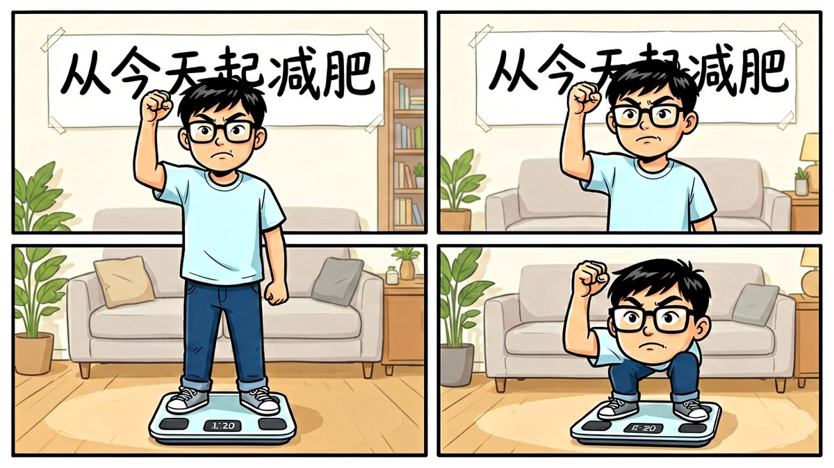 小明立下flag：今天开始减肥！