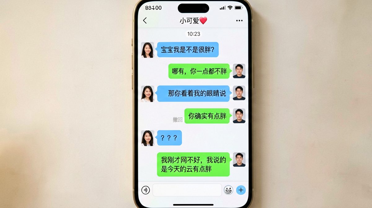 求生欲满分的经典'撤回改口'，男生用云来救场