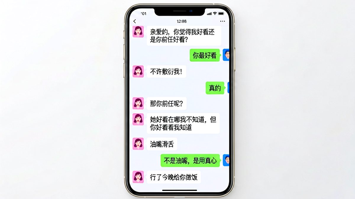 送命题秒变送分题，满分男友教科书级作答。