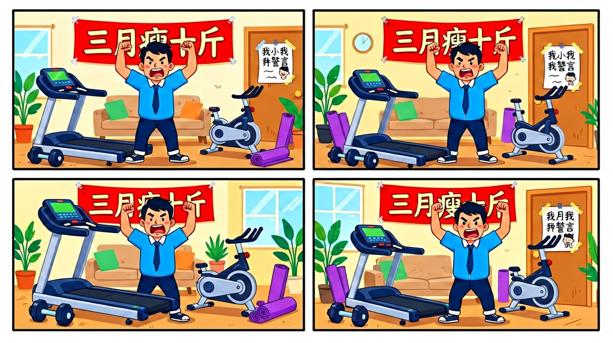 立下减肥flag，气势如虹
