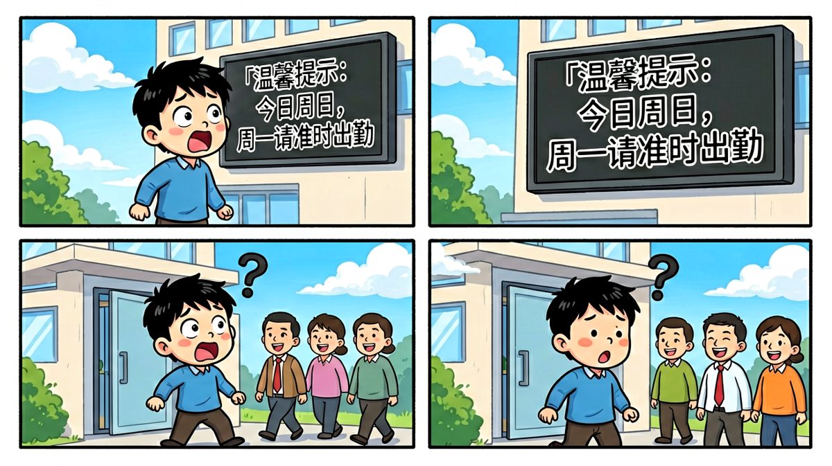 到了才发现——今天是周日