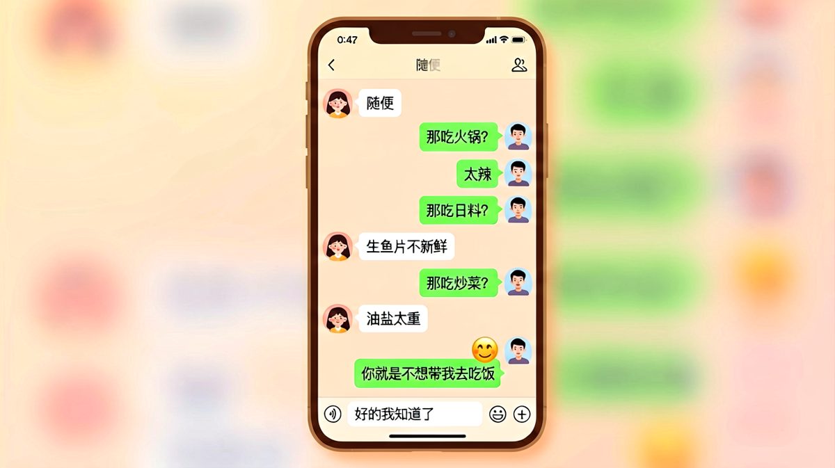 点菜必死题：你说随便，我点的全不对