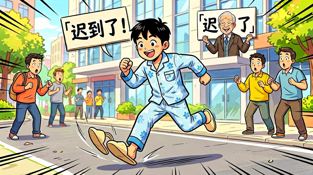 穿错衣服直接冲，全勤奖 bye bye～