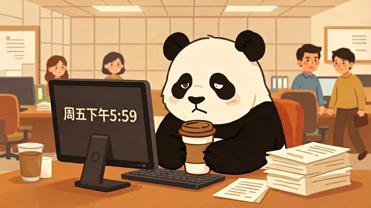 周五下午的打工人：身体在这里，灵魂已经下班了