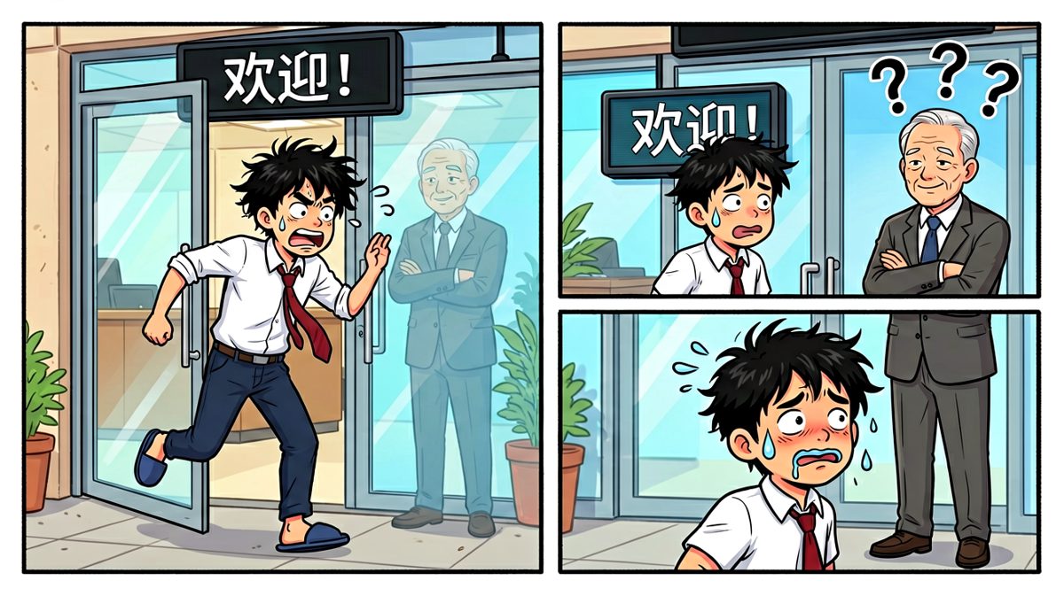 终于到了……老板：你今天来得挺早啊（冷笑）