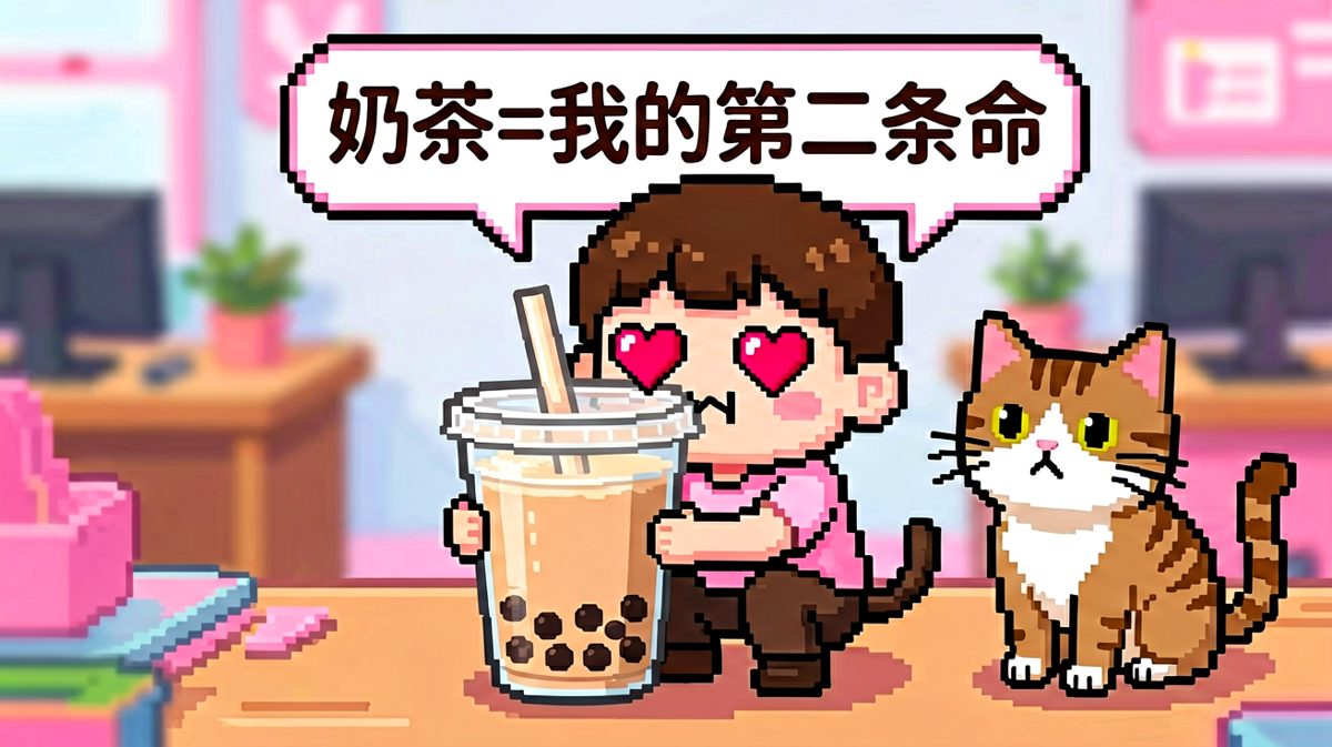 打工人的能量来源不是咖啡，是一杯全糖奶茶。