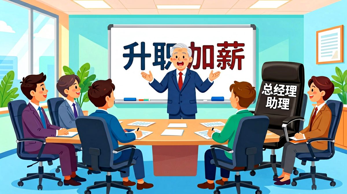 老板：公司决定给你升职！员工：真的吗！老板：从今天起你兼任行政、人事、保洁和取快递，干得好明年升全公司最累的人。