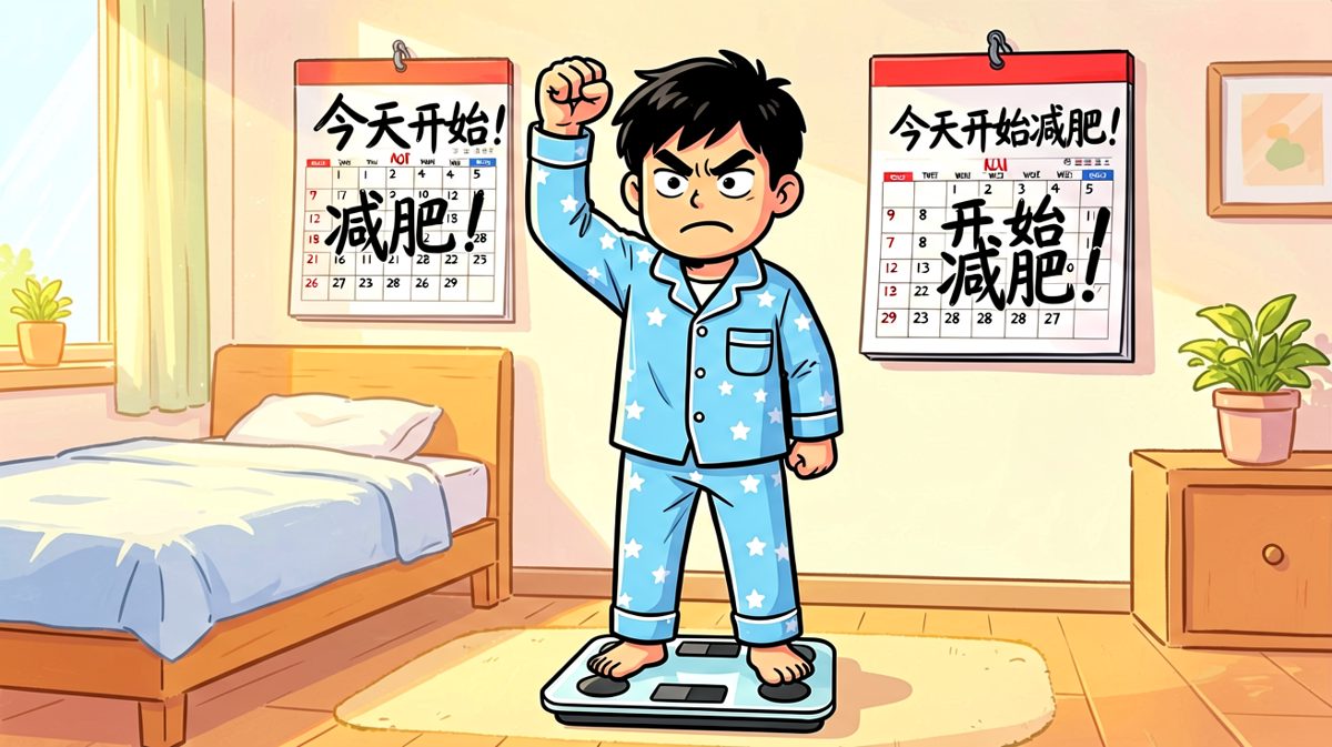 清晨立flag：今天开始减肥！
