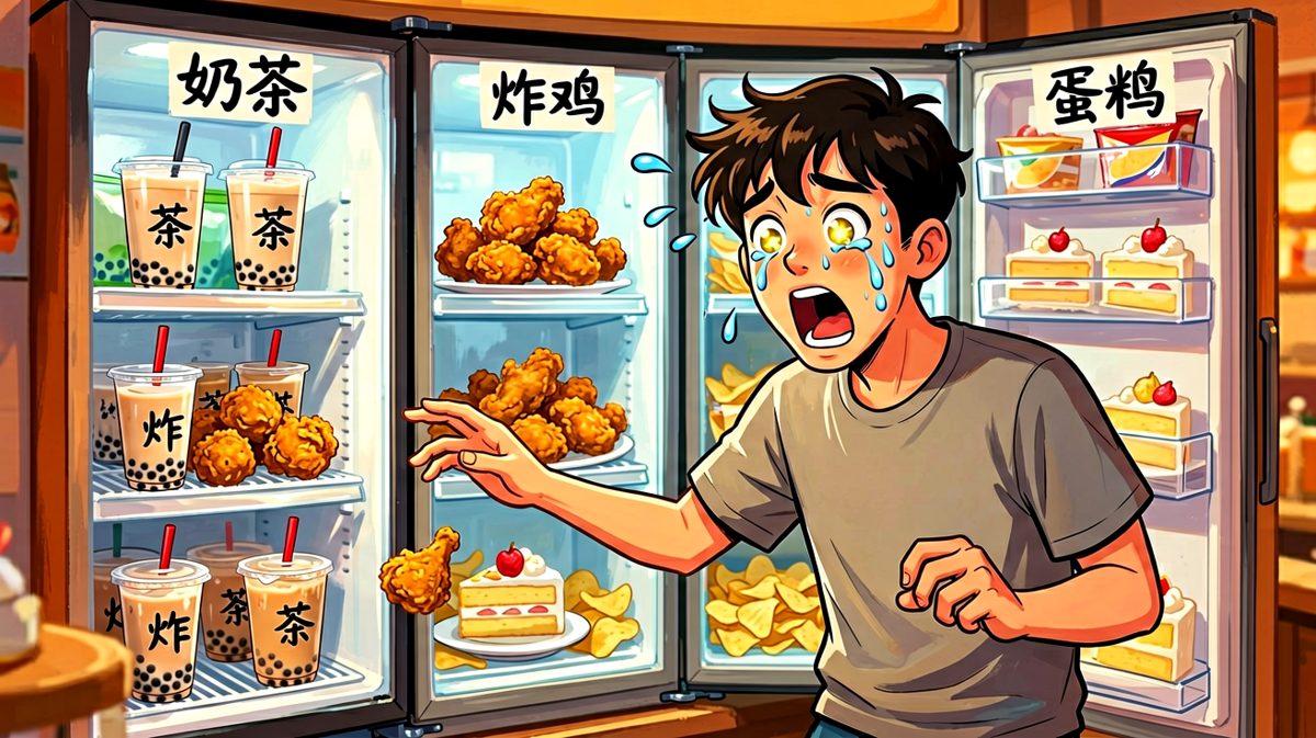 冰箱一开，flag瞬间动摇