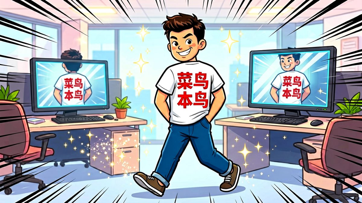自信的我，走进了办公室