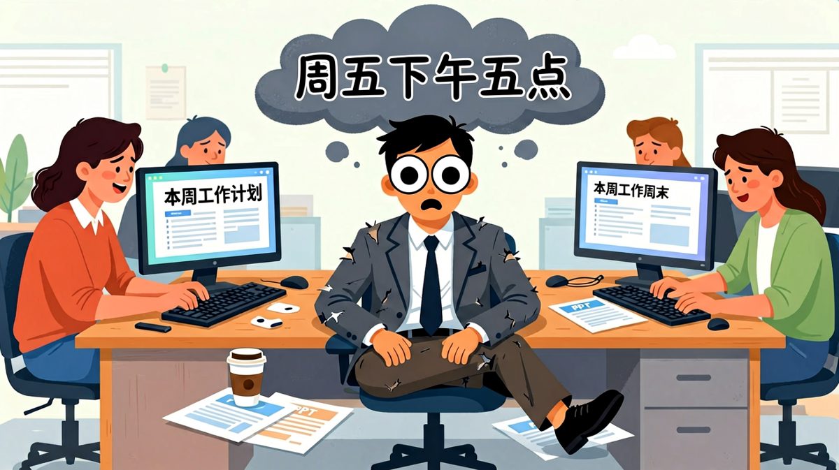 周五的我在工位上等死，同事们在等我请奶茶