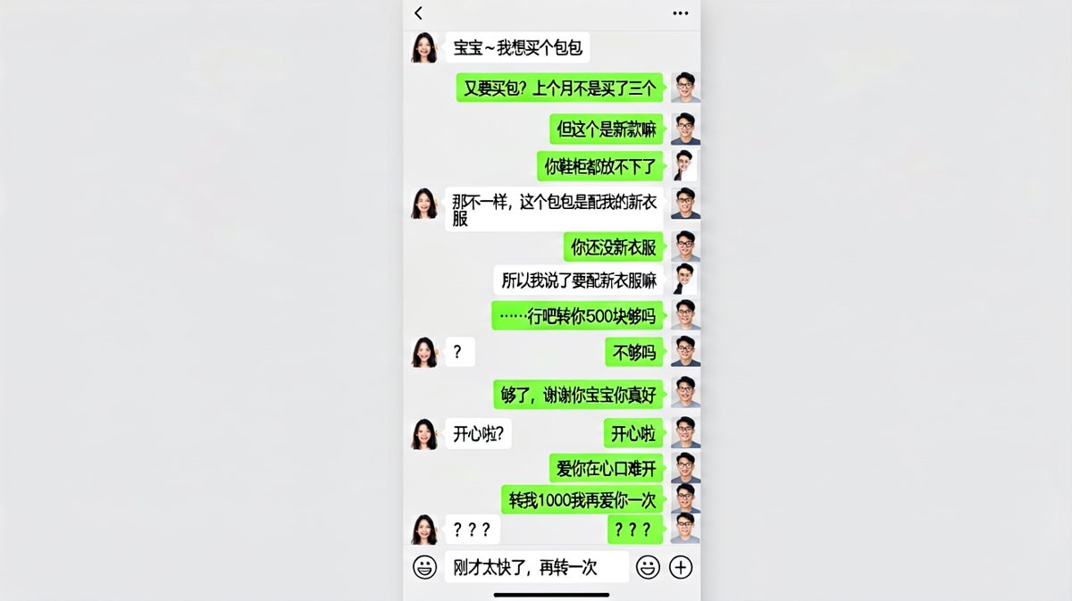 500块买不来爱，但1000块可以
