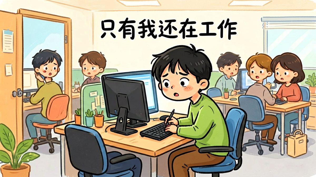 周五下午，整个办公室都在进行一场默契的告别仪式