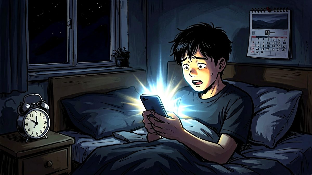 深夜刷手机：说好只玩五分钟，怎么天亮了