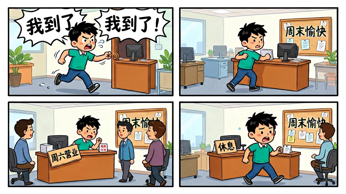 冲到公司才发现——今天周六，小丑竟是我自己。