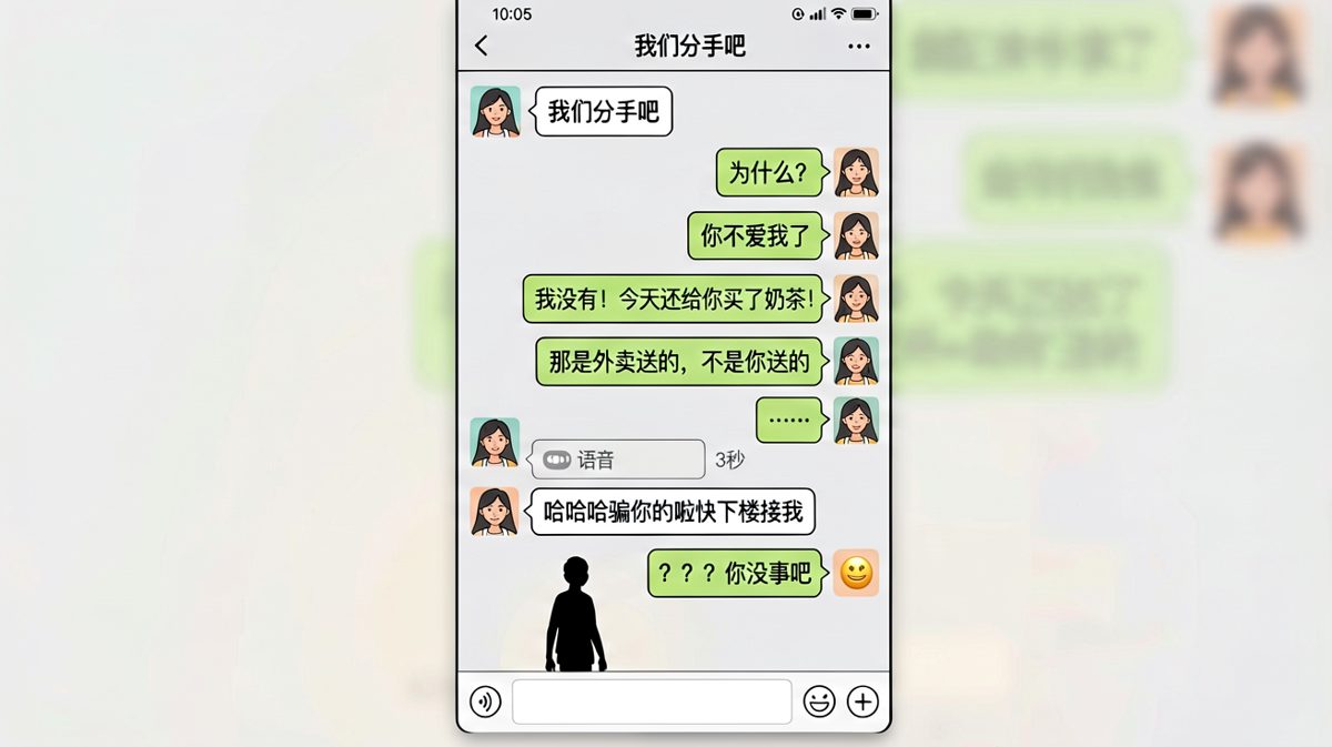 一句'分手'换来的是一顿约和一杯奶茶。
