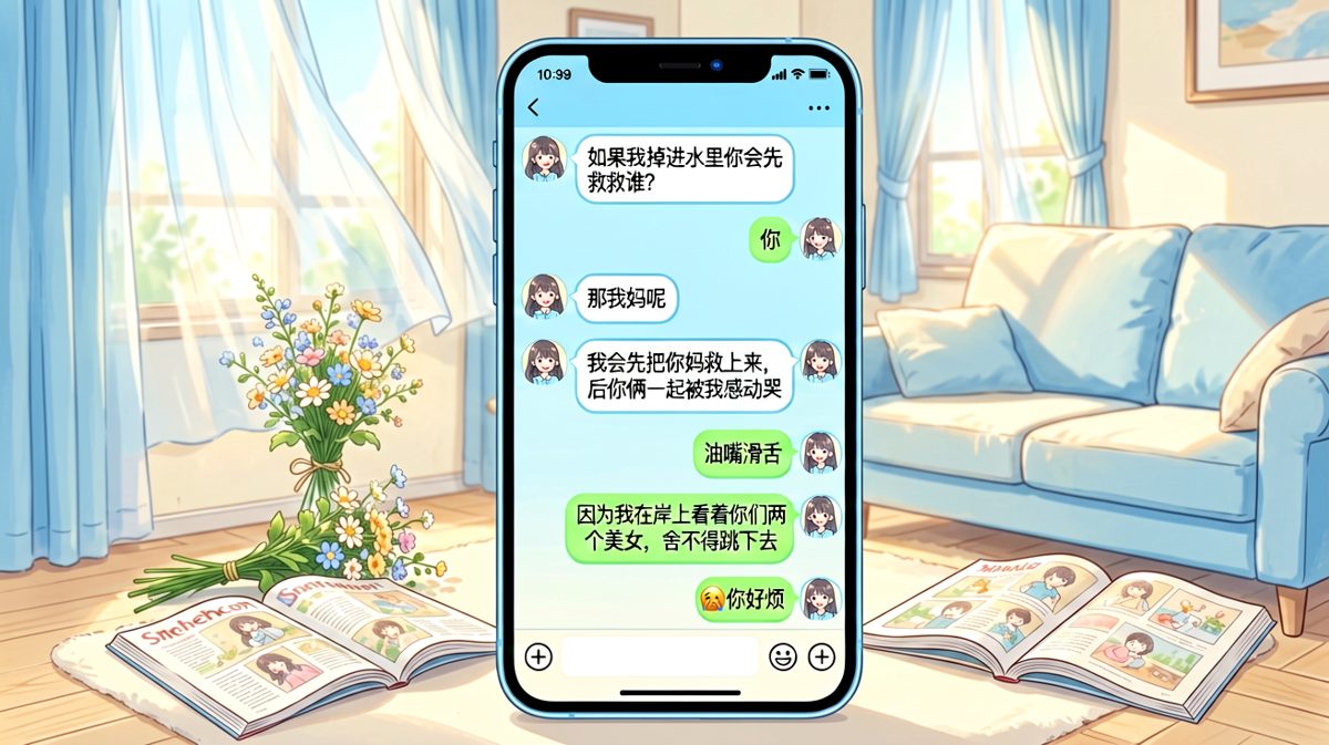 落水选择题：教科书级别的求生回答，把求生变成了满分情话现场。