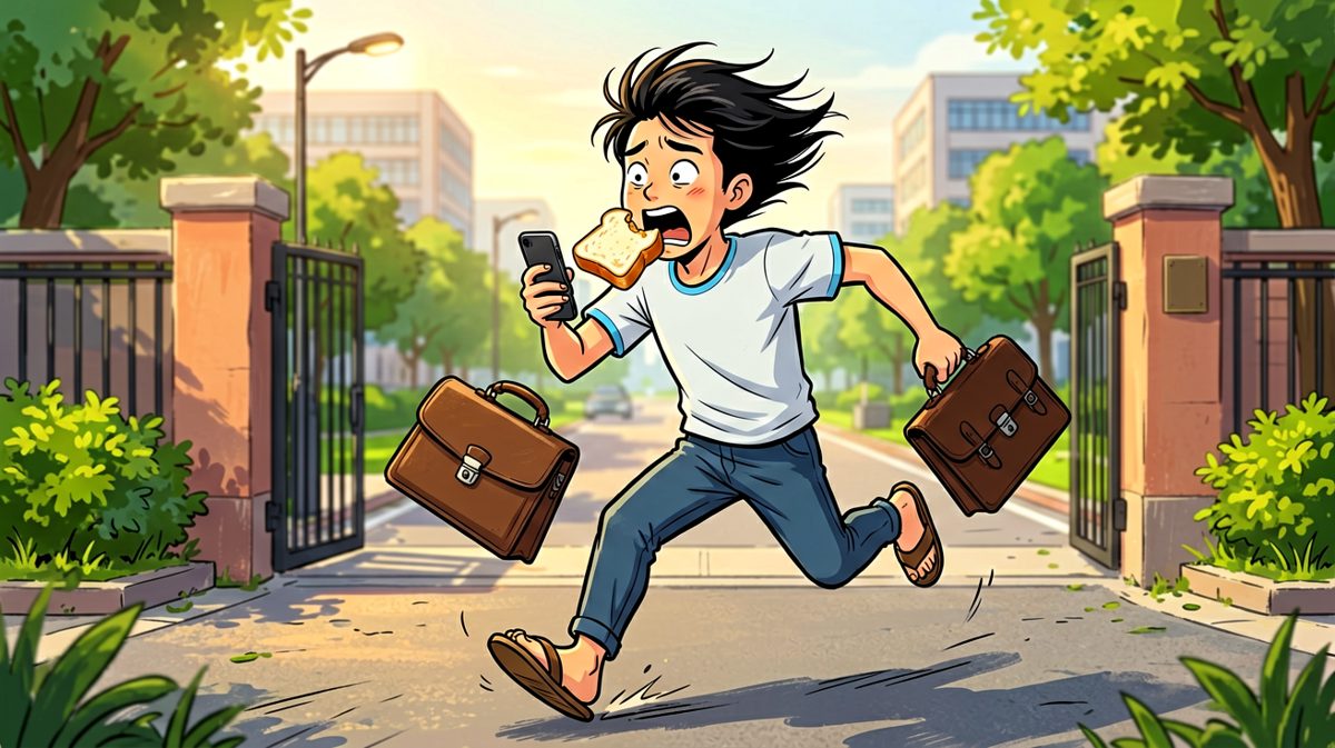 迟到要扣钱！冲啊小李冲啊！