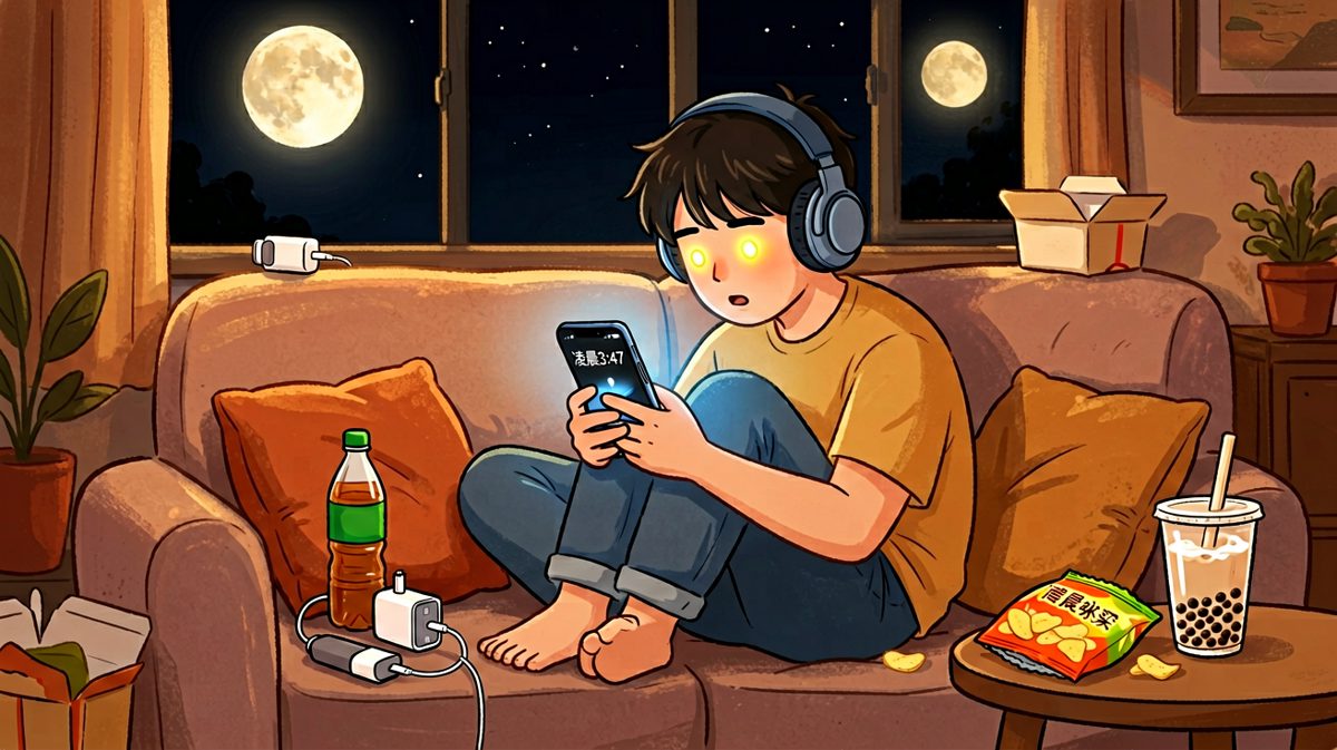 深夜不睡，是因为手机里有我放不下的人……和游戏。