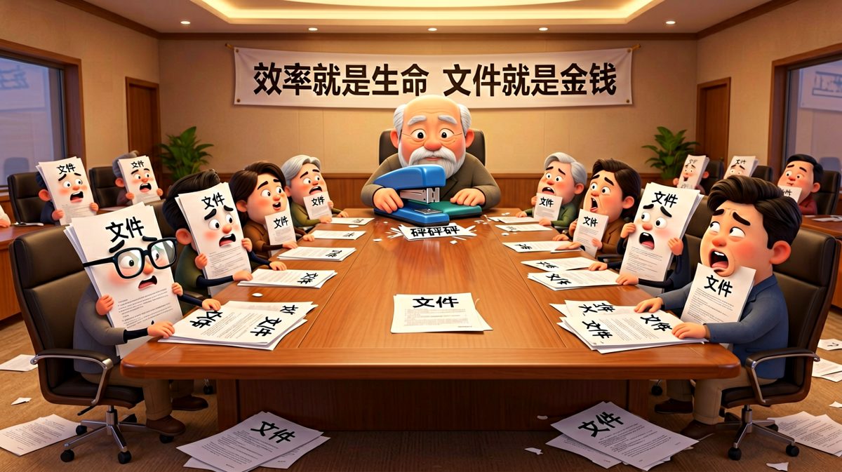 开会开到文件都困了，这会开得比文件还长！
