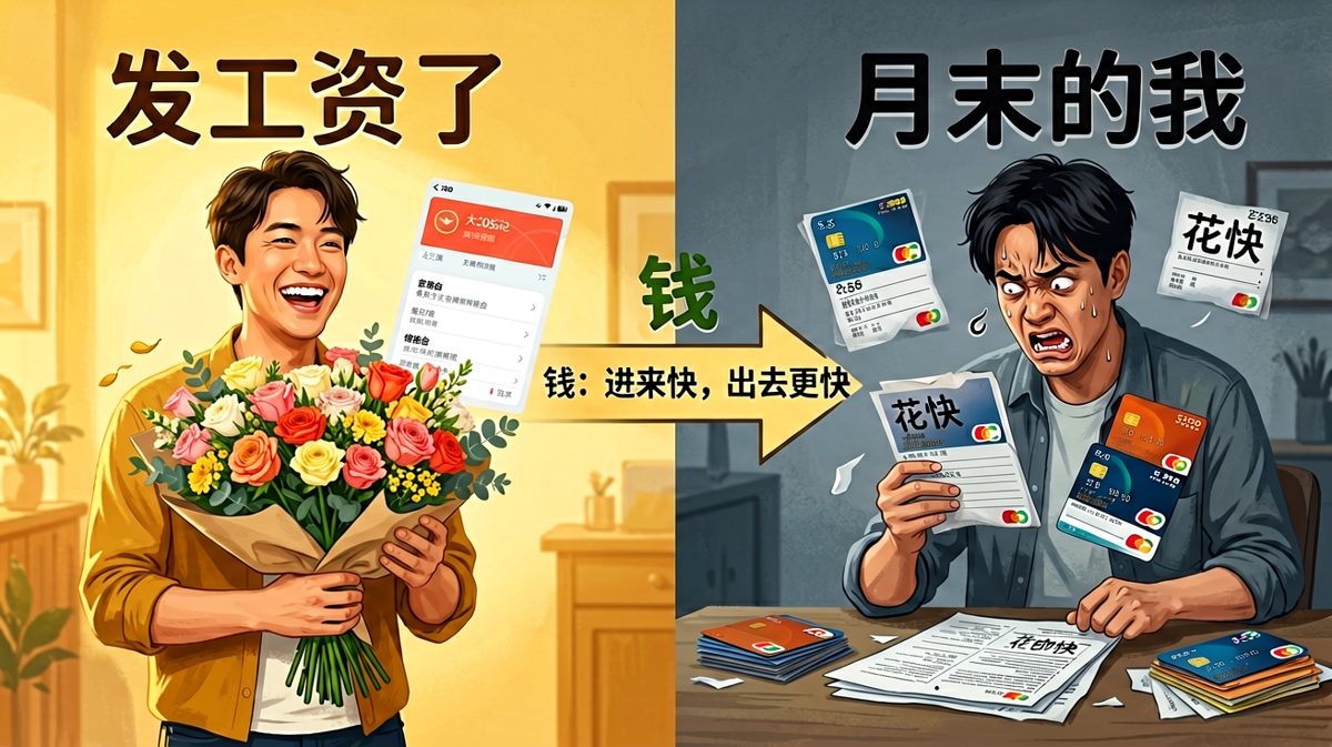 工资就像大姨妈——一个月来一次，一周就没了