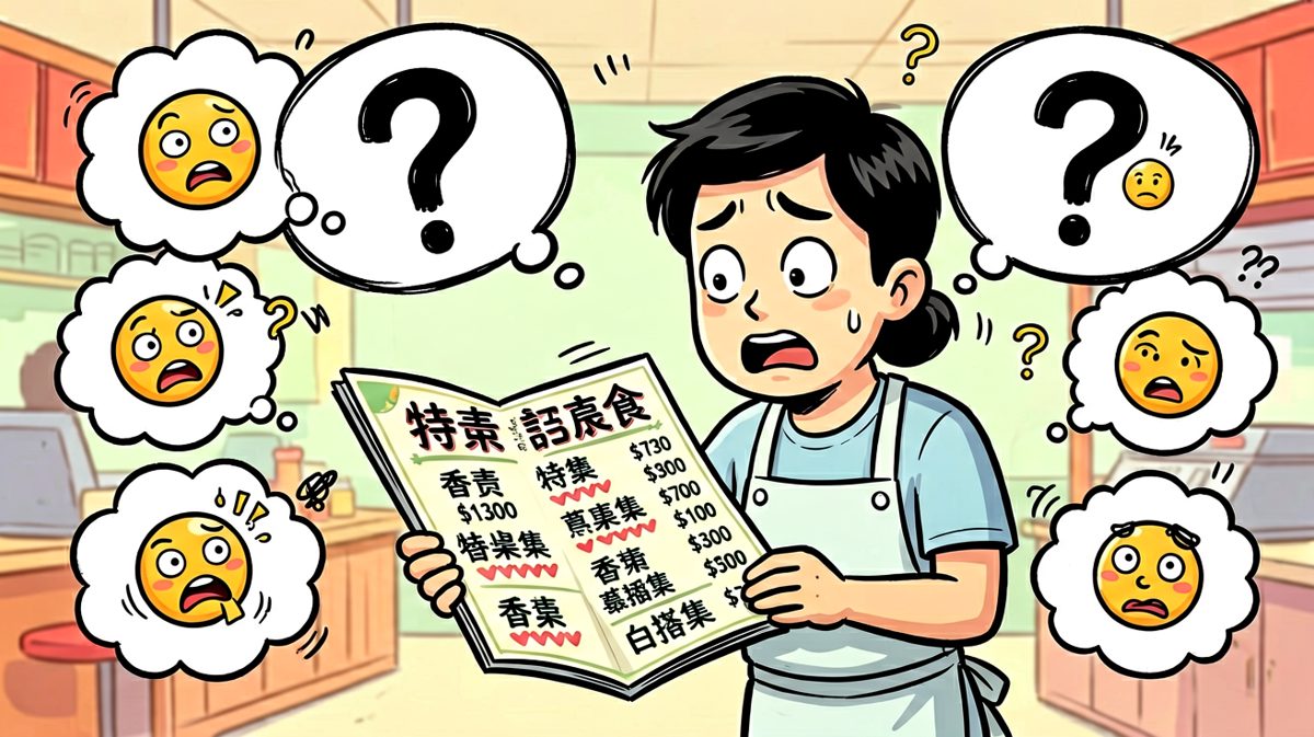 看着菜单上的花样选项彻底懵了