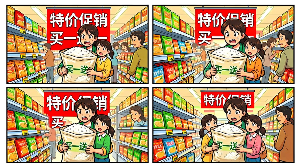 超市打折面前，没人能保持理智