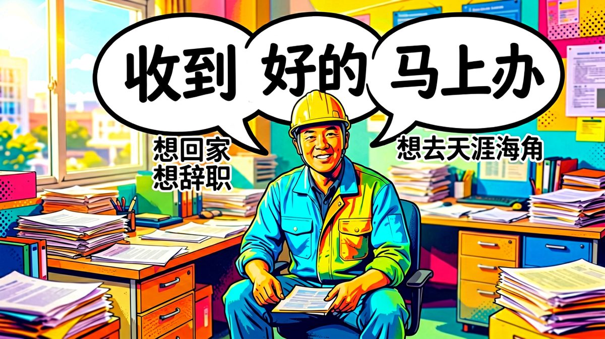 嘴上说收到心里已下班