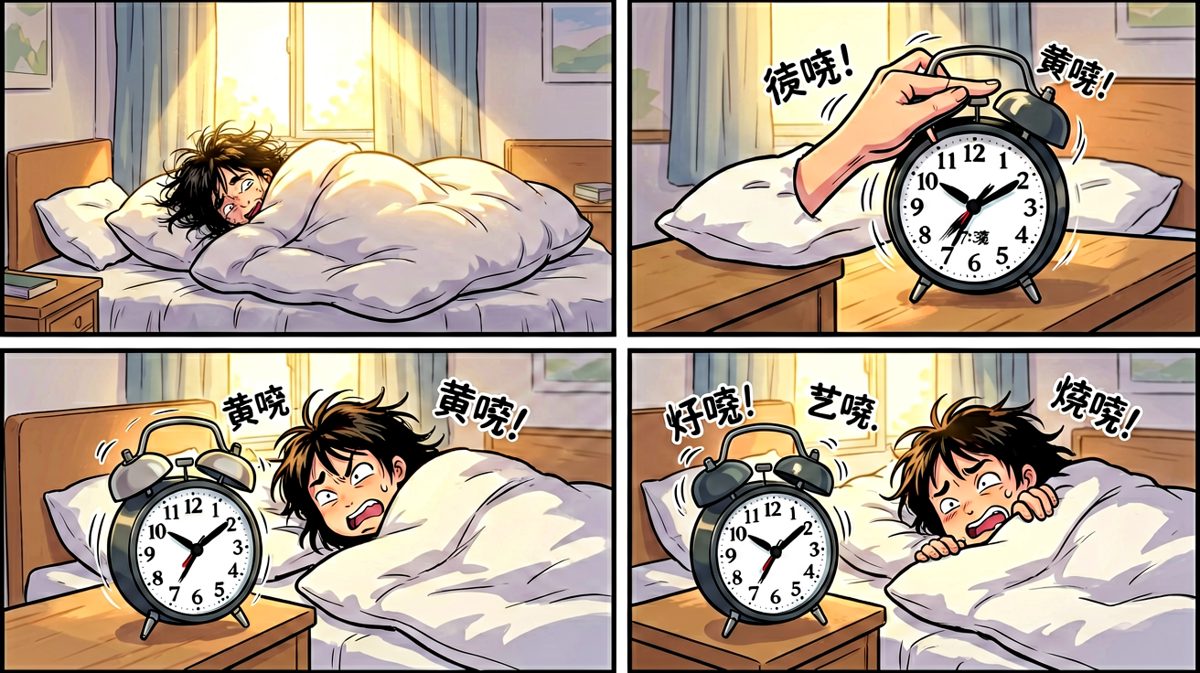 闹钟响了无数遍，我还是选择和被子永远在一起。