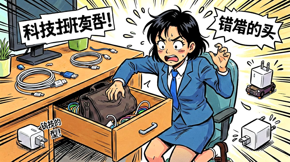 满世界找充电器的狼狈样子