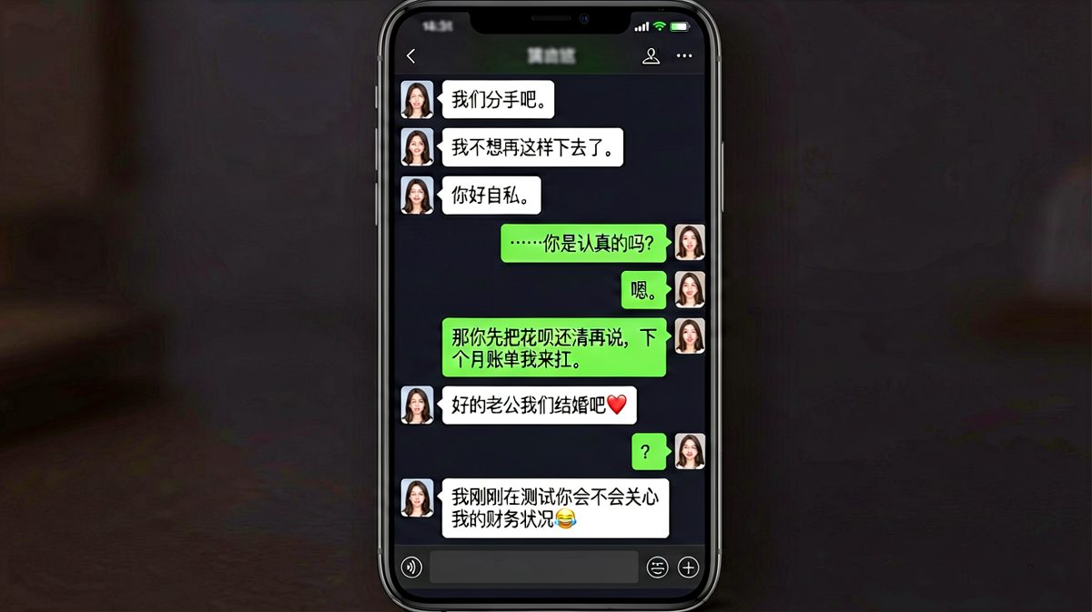 用分手测试男朋友，结果测出了结婚进度条
