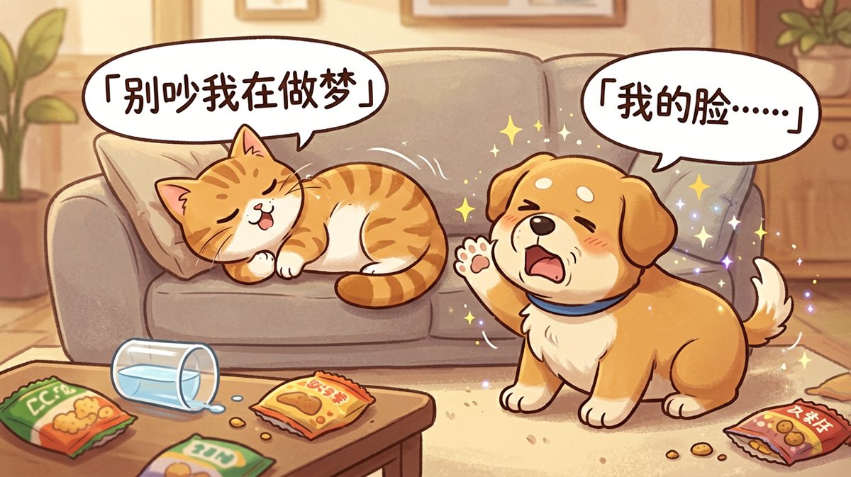 睡觉猫的战斗力是我等凡人无法想象的。