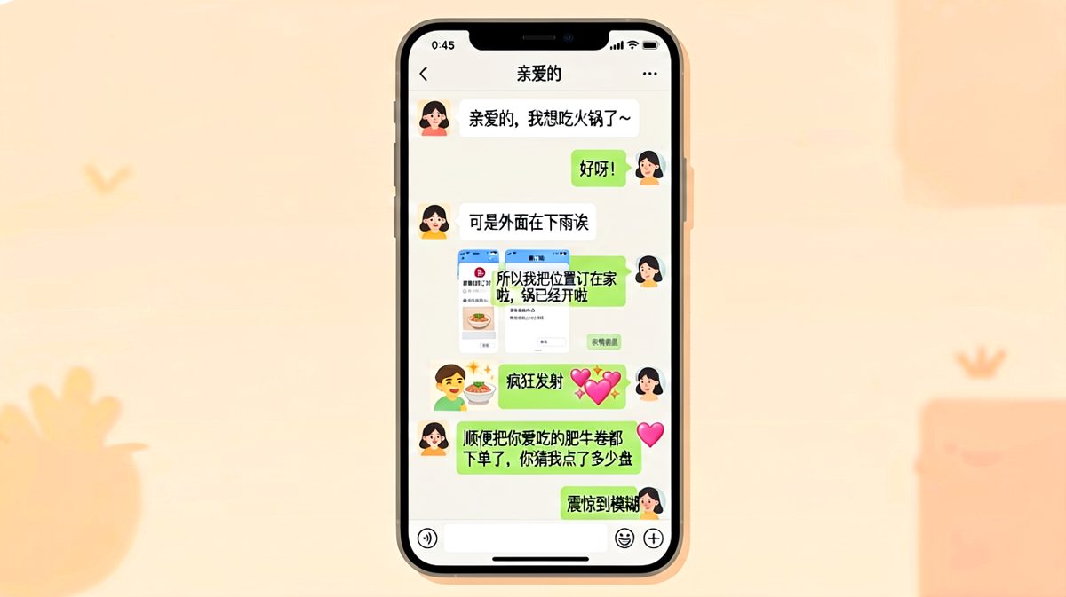 你以为她是撒娇要吃饭，其实他是提前备好了惊喜