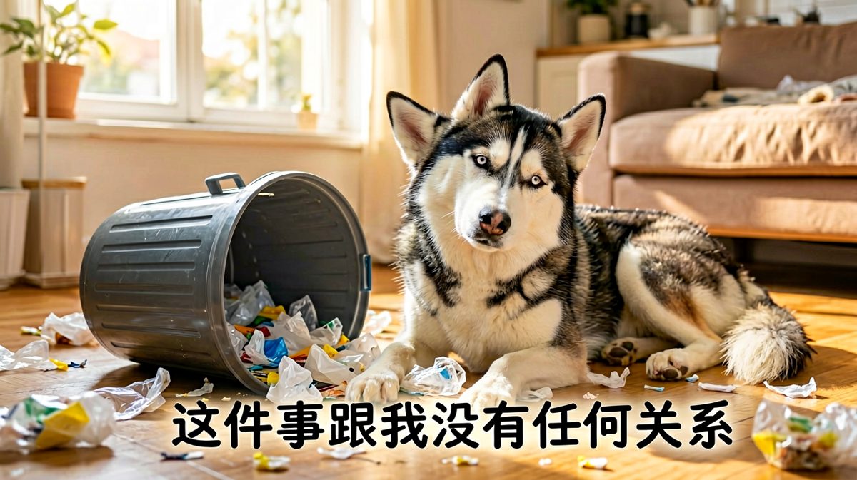 是垃圾桶先动的手，我什么都没干！
