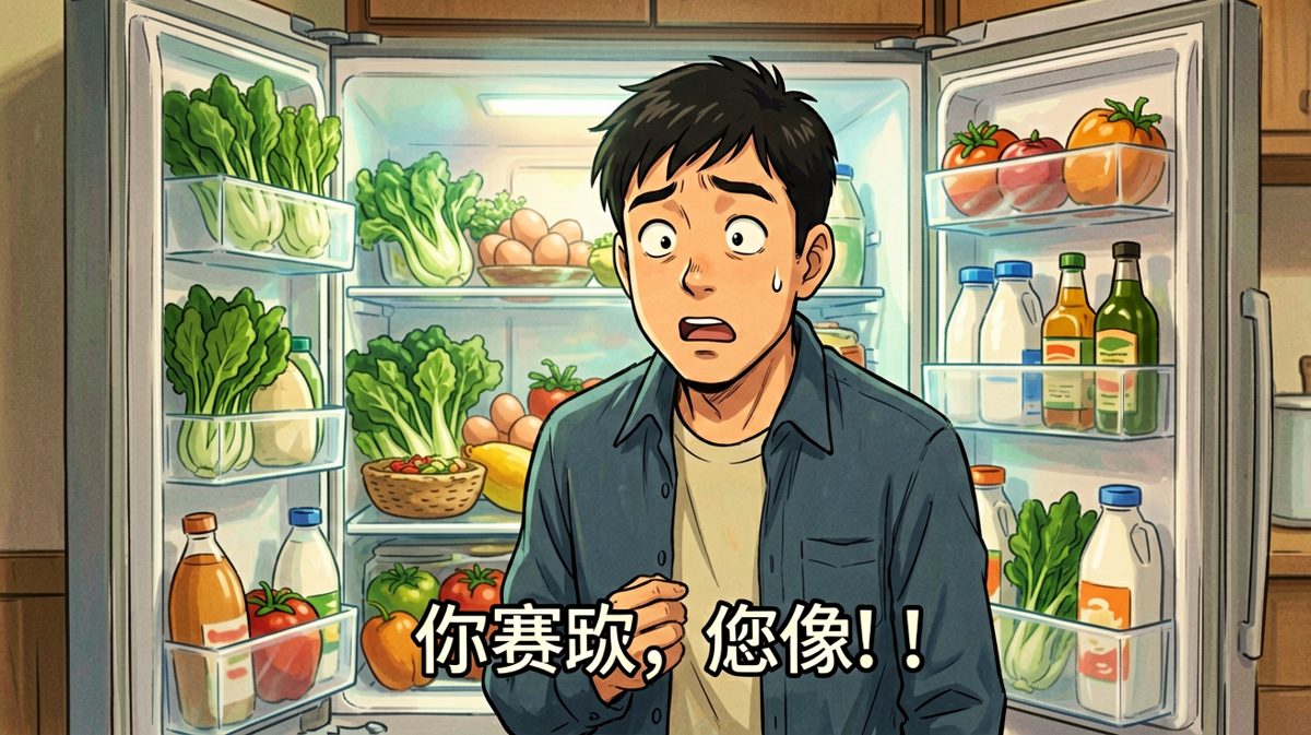 我的天……冰箱里居然有这么多吃的！我怎么从来没注意过？