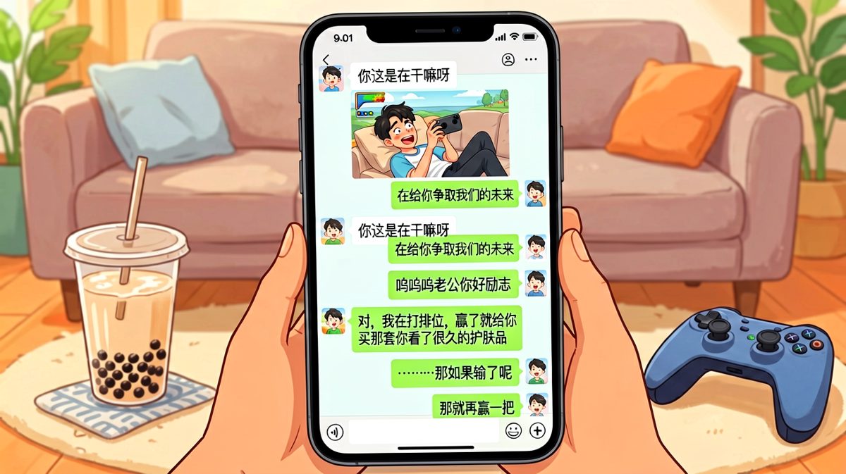 「给你争取未来」——原来是在打排位上分。