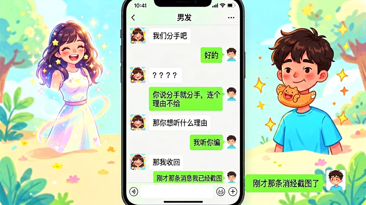 女生提分手的经典开场，结果被男生反套路到哑口无言。