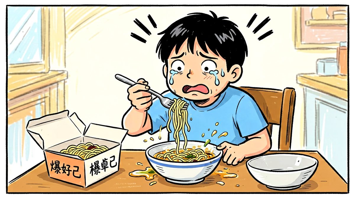 用叉子吃面的悲壮人生